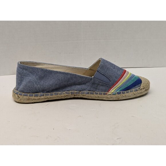 Joules Chambry Espadrilles Shoes Women’s Size 7 Flats Blue Canvas Jute Toe Cap - Picture 7 of 11